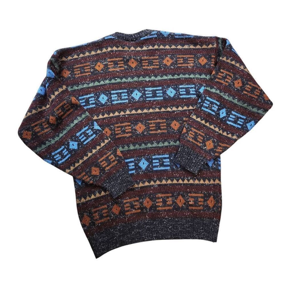 Men's Multicolor Patterned Sweater - Picture 5 of 6